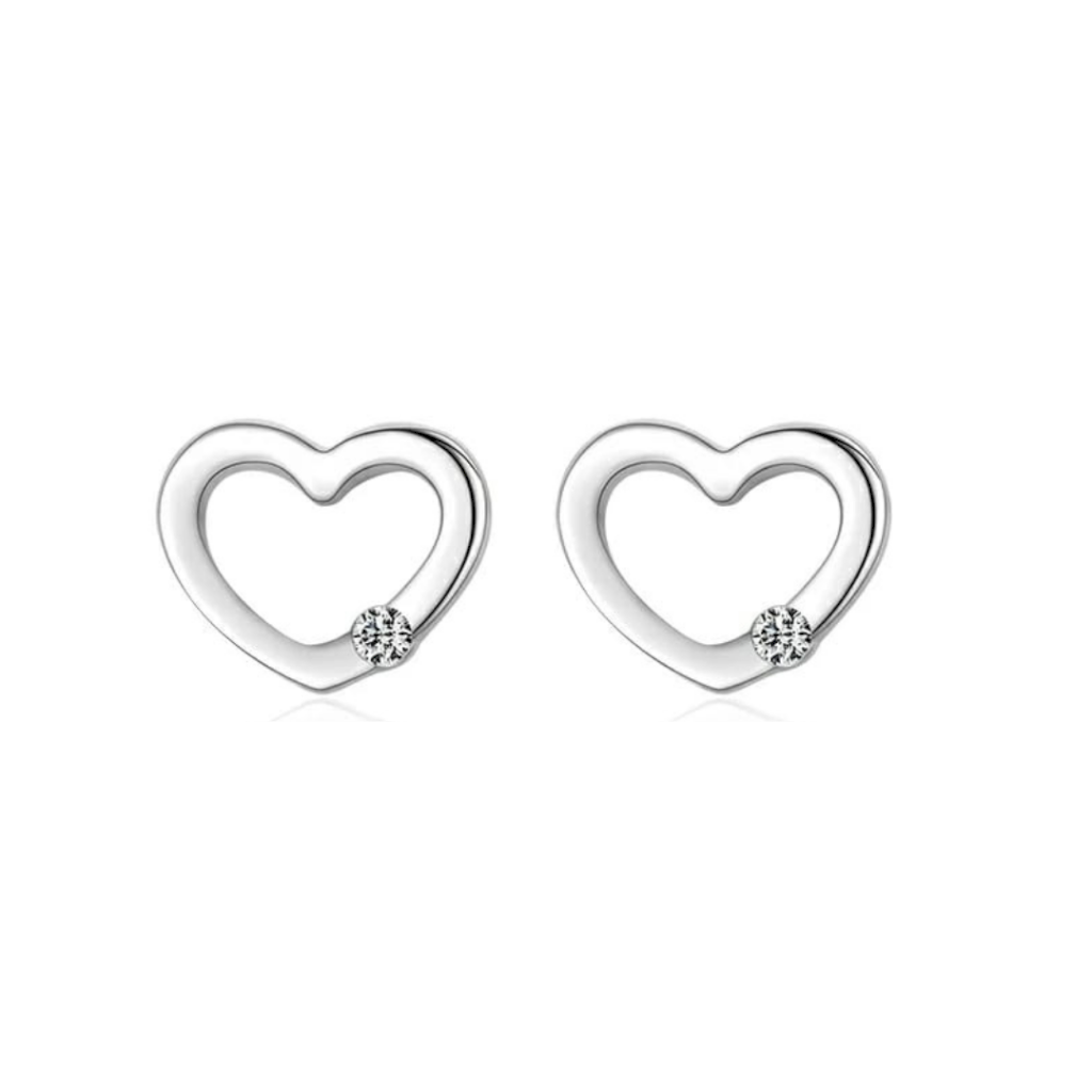 BRINCO CORAÇÃO VAZADO - PRATA 925