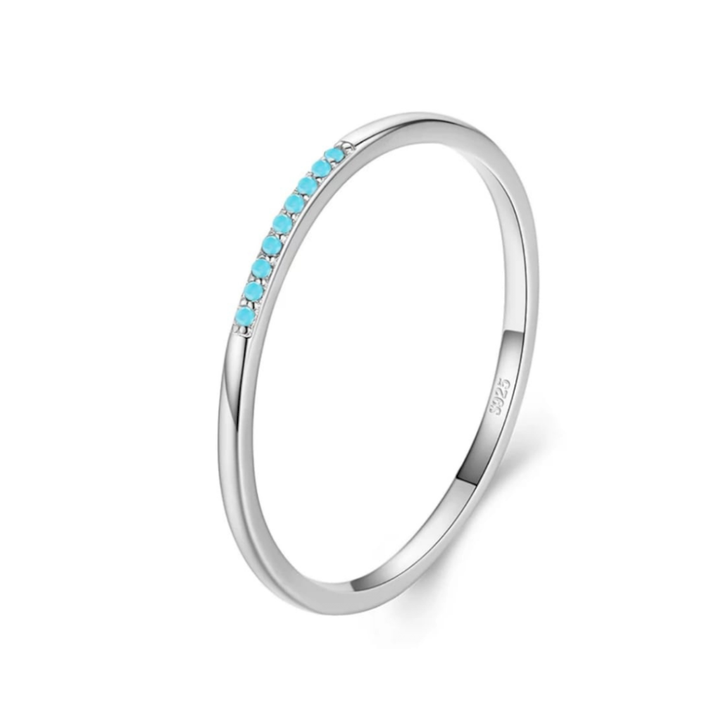 ANEL AZUL FINO - PRATA 925