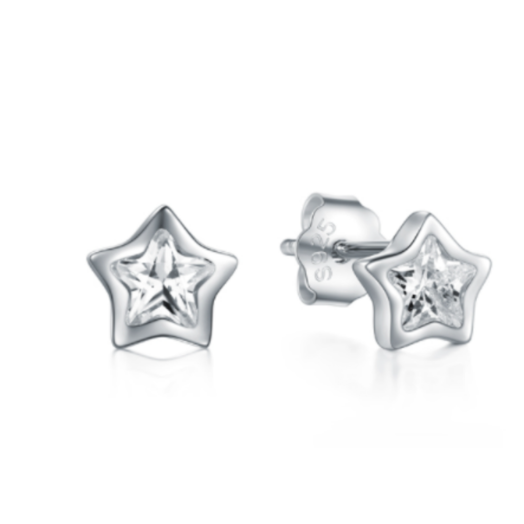 BRINCO ESTRELA DESLUMBRANTE - PRATA 925