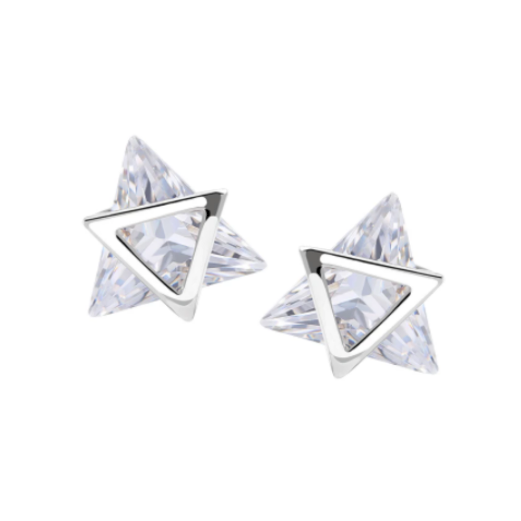 BRINCO TRIÂNGULO DE LUZ - PRATA 925