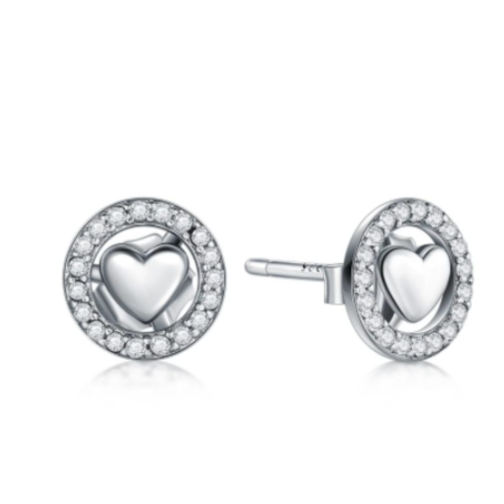 BRINCO CORAÇÃO DUO - PRATA 925