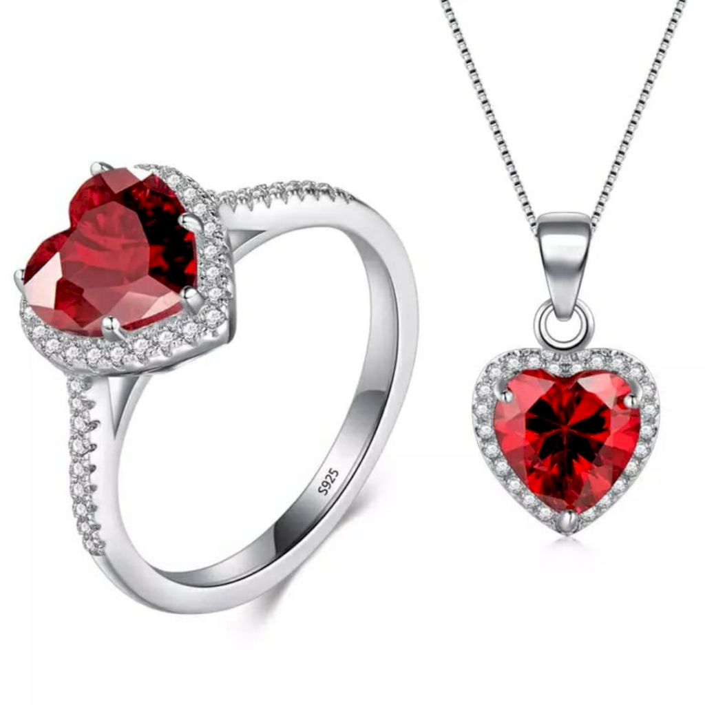 CONJUNTO RUBI - PRATA 925