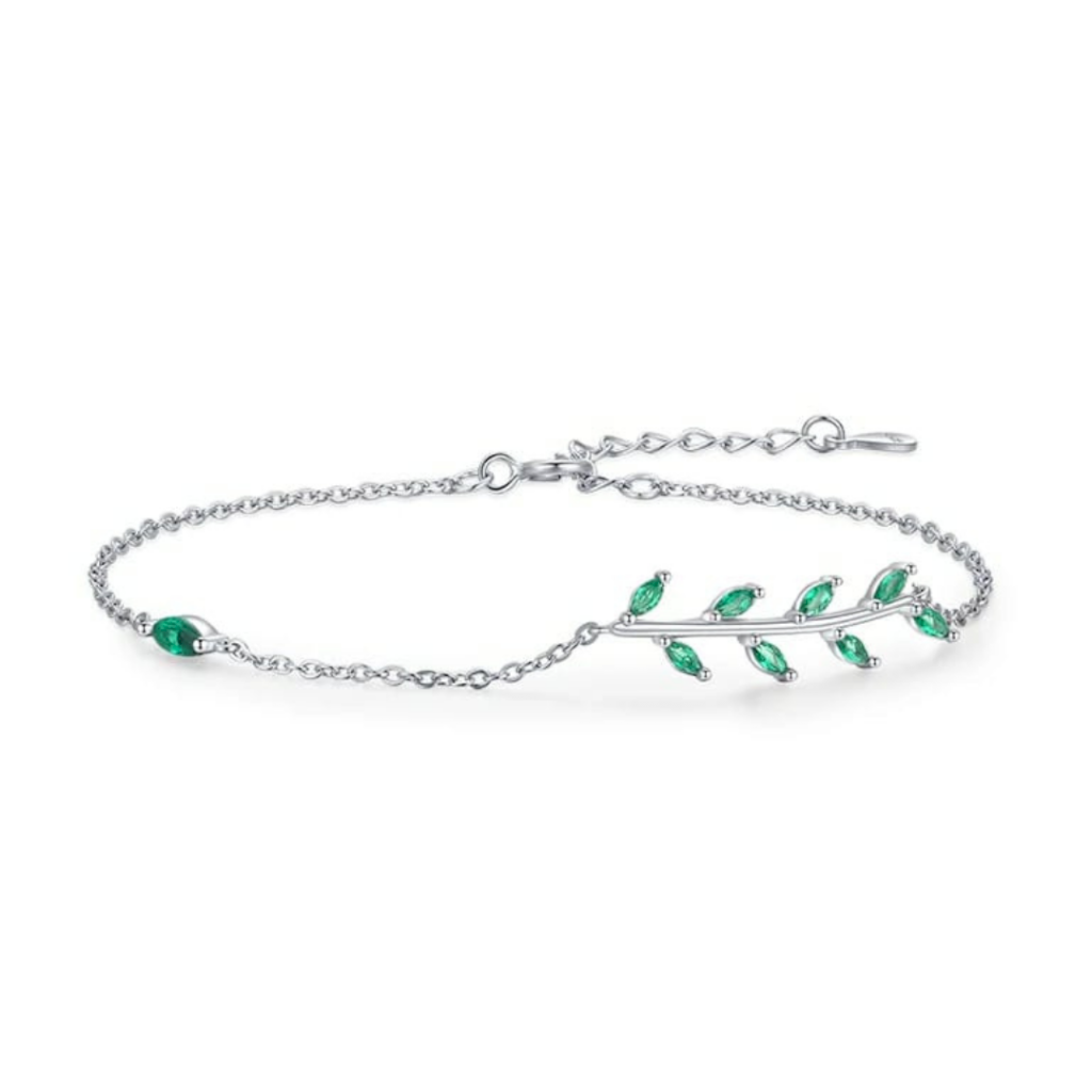 PULSEIRA DETALHES GREEN - PRATA 925
