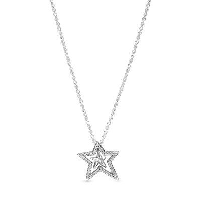 COLAR ASYMMETRIC STAR PAN - PRATA 925