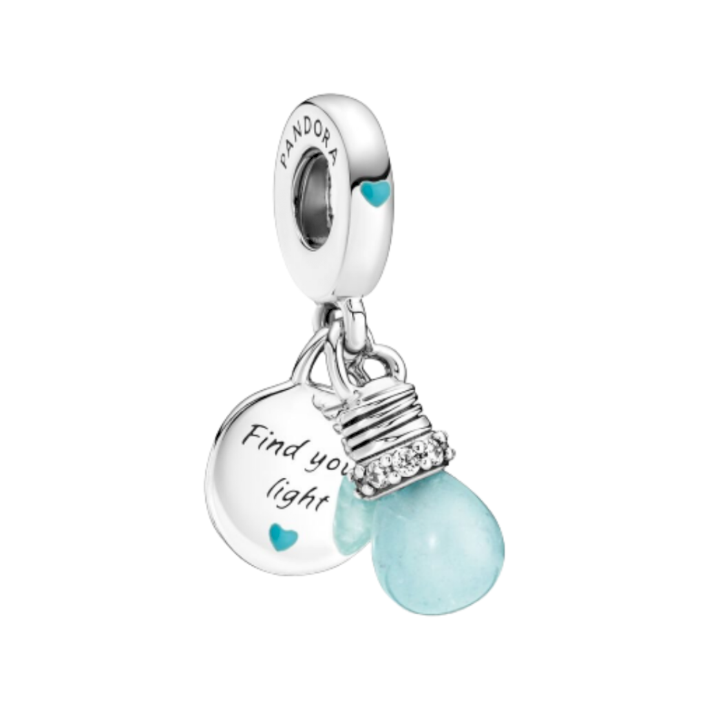 BERLOQUE LAMPADA BRILHA NO ESCURO PAN - PRATA 925