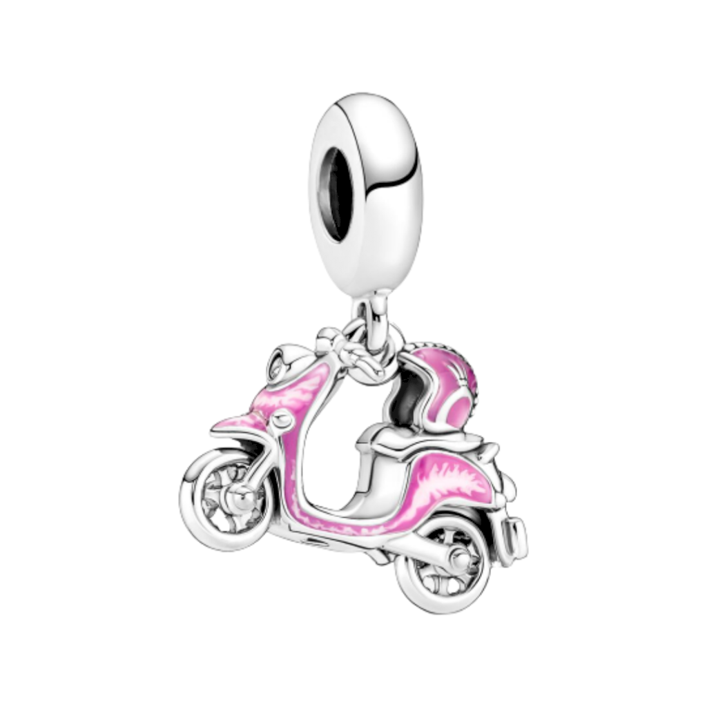 BERLOQUES SCOOTER ROSA PENDURADO PAN - PRATA 925