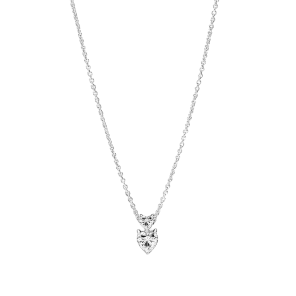 COLAR CORAÇÃO DUPLO PAN - PRATA 925