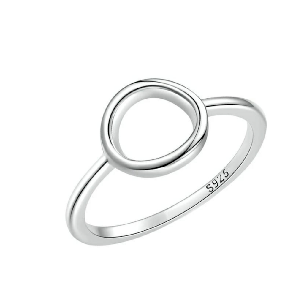 ANEL CIRCULO VAZADO - PRATA 925