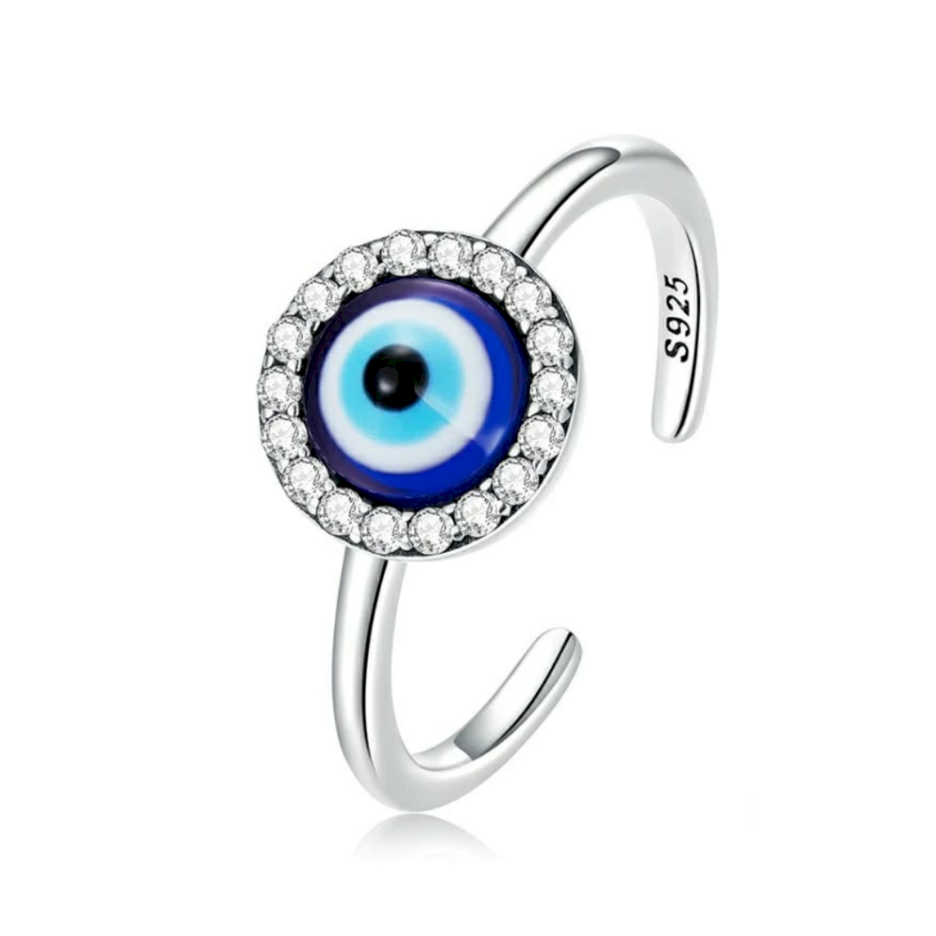 ANEL OLHO GREGO - PRATA 925