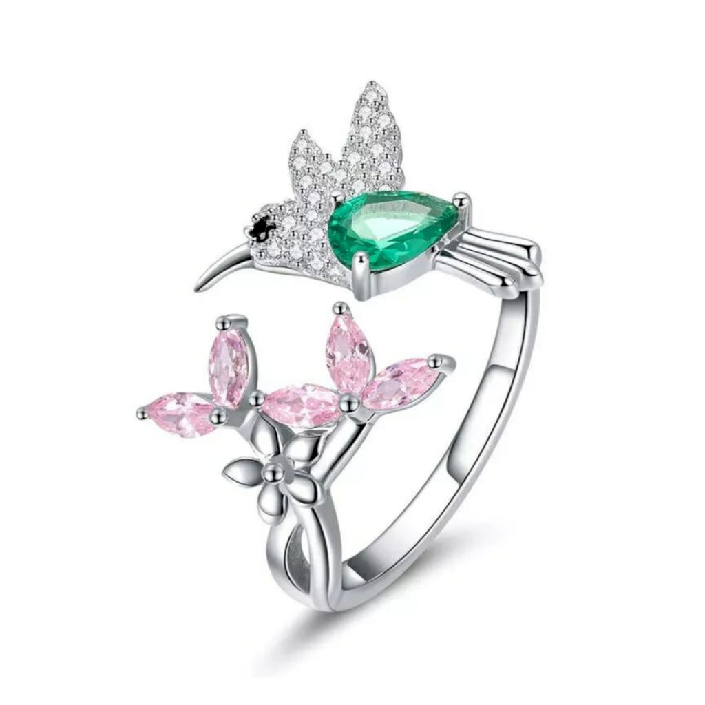 ANEL BEIJA FLOR - PRATA 925