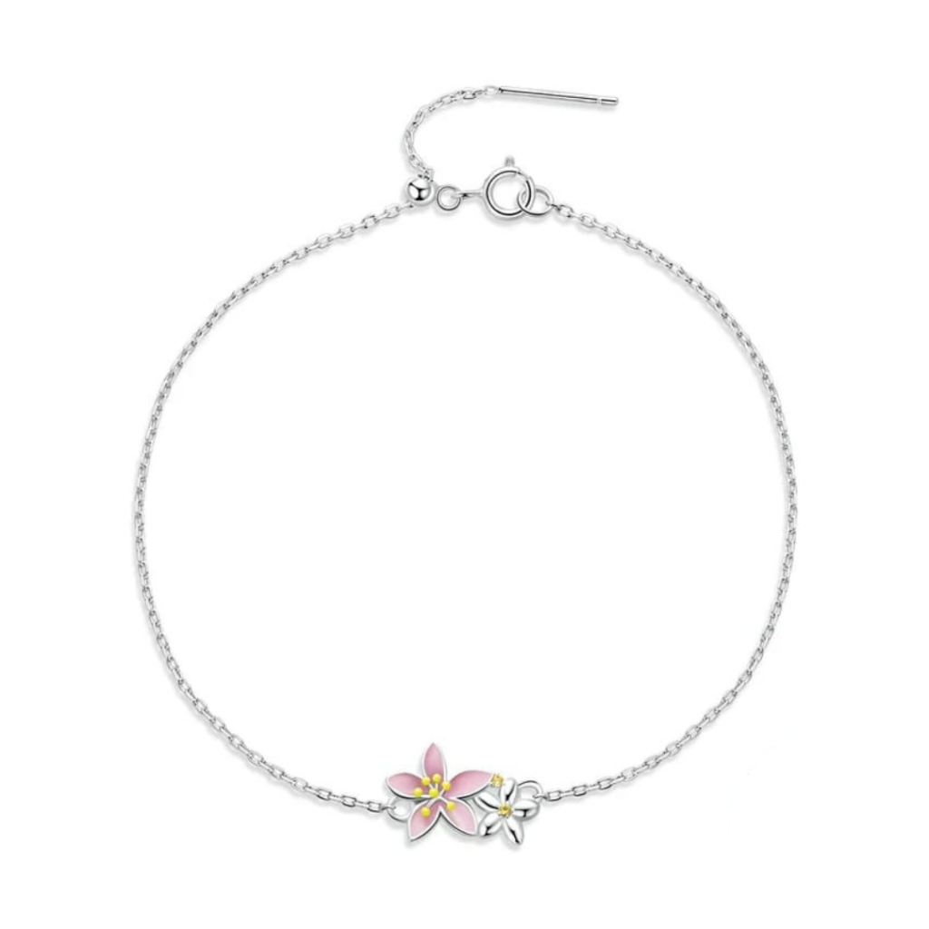 PULSEIRA FLOR DE CEREJEIRA - PRATA 925
