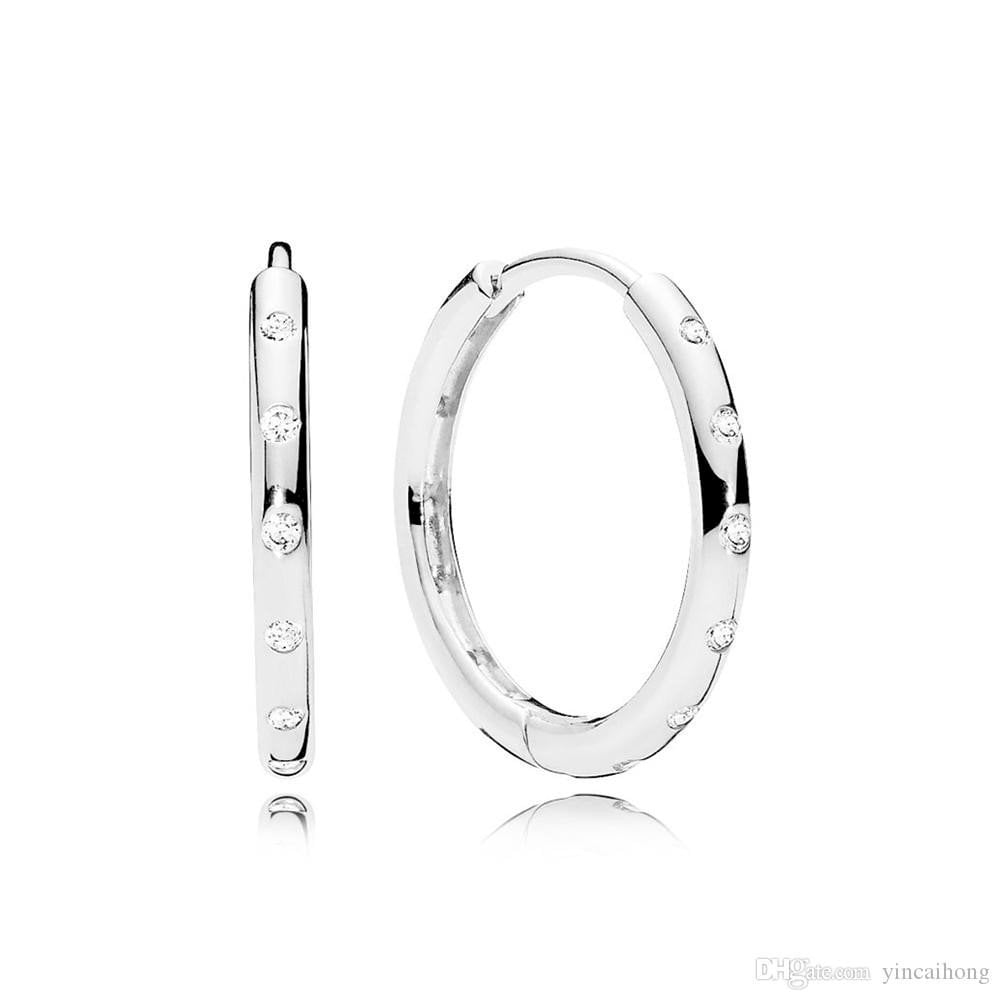 BRINCO ARGOLA PEDRAS PAN - PRATA 925