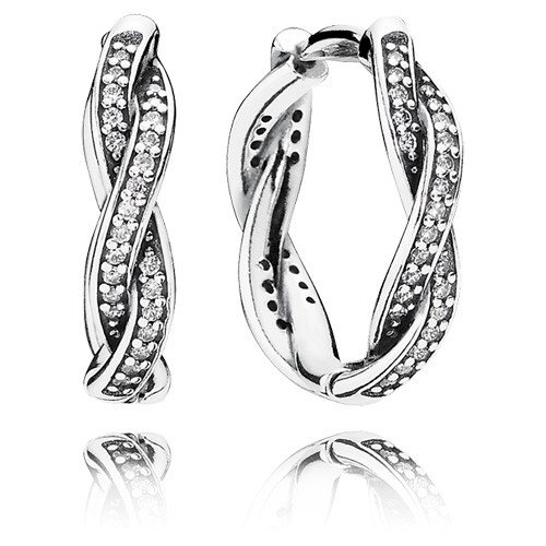 BRINCO ARGOLA ENTRELAÇADO PAN - PRATA 925