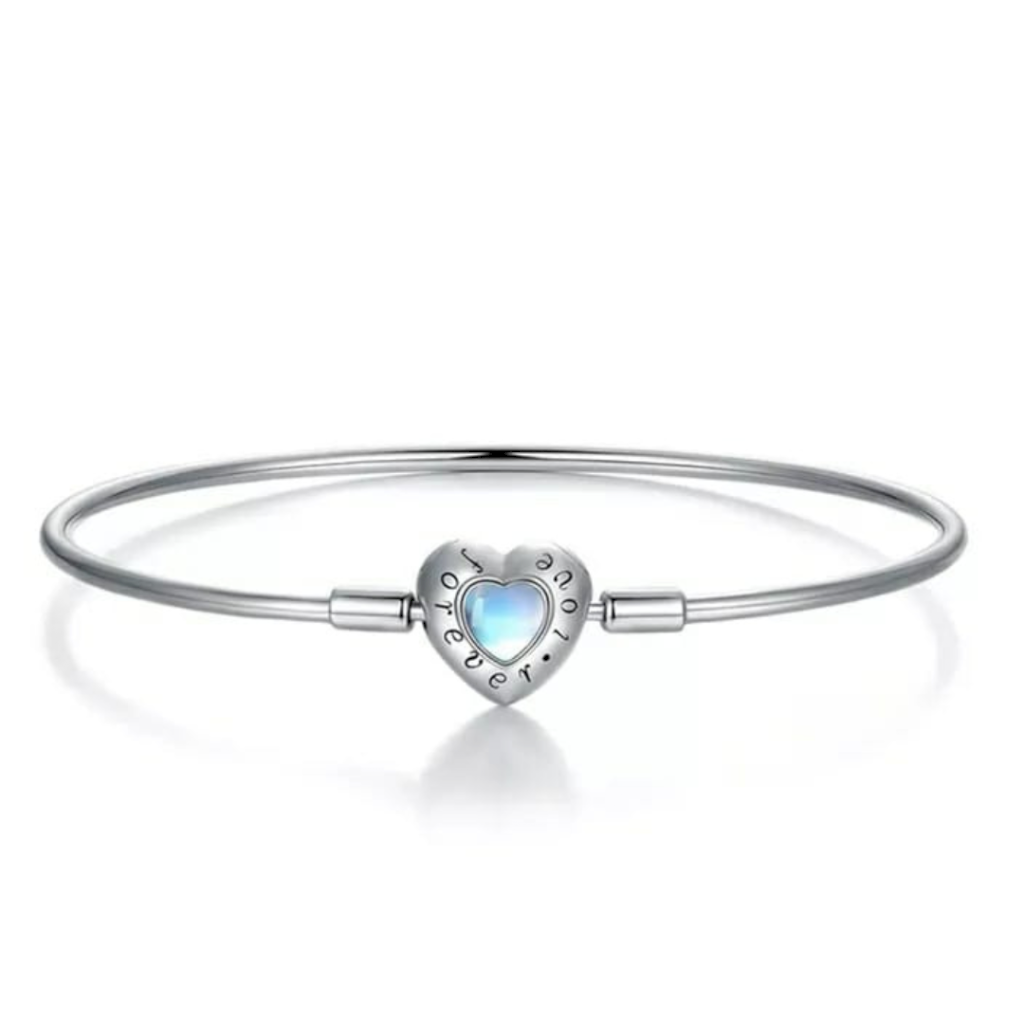 PULSEIRA CORAÇÃO ESPELHADO - PRATA 925