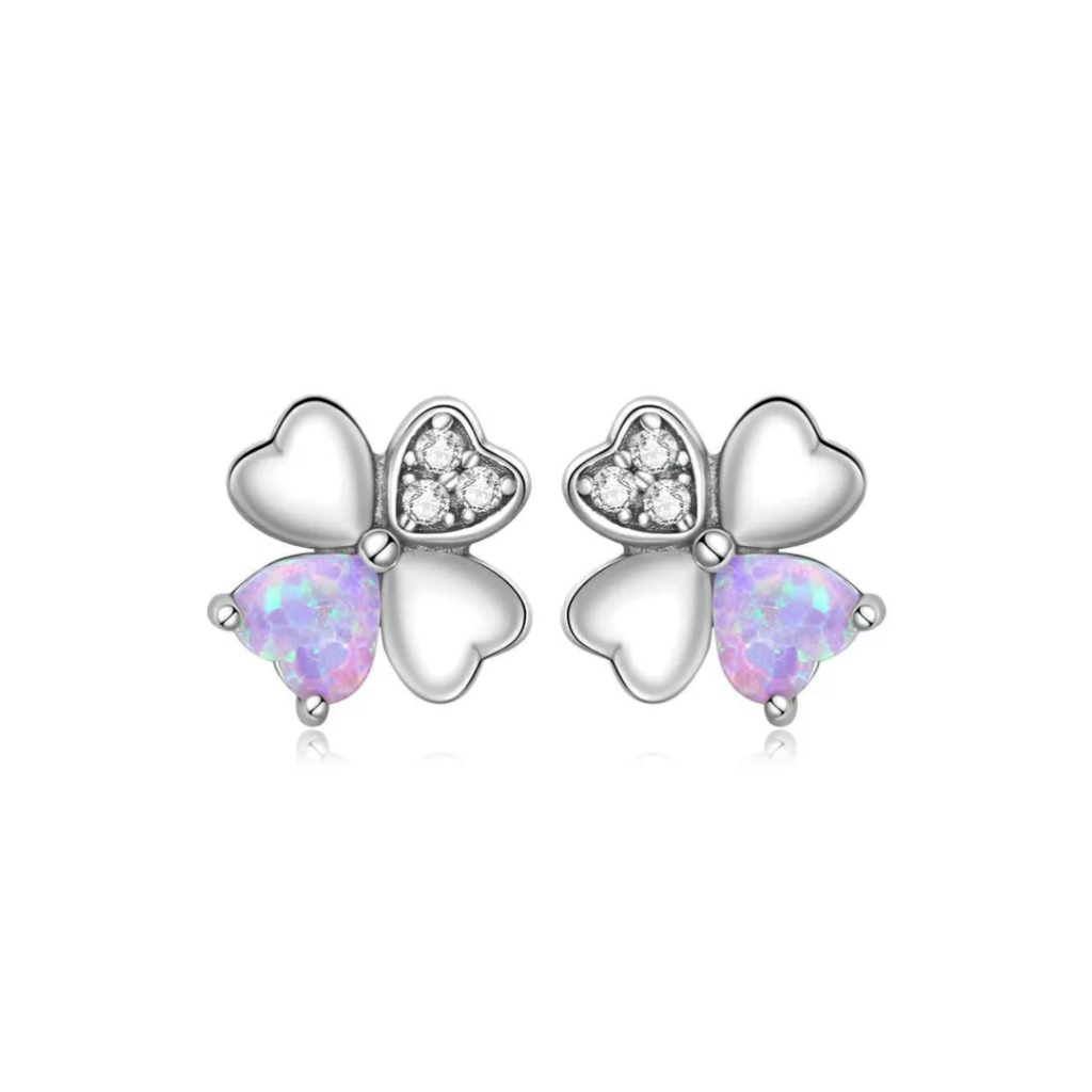 BRINCO FOLHAS TREVO - PRATA 925