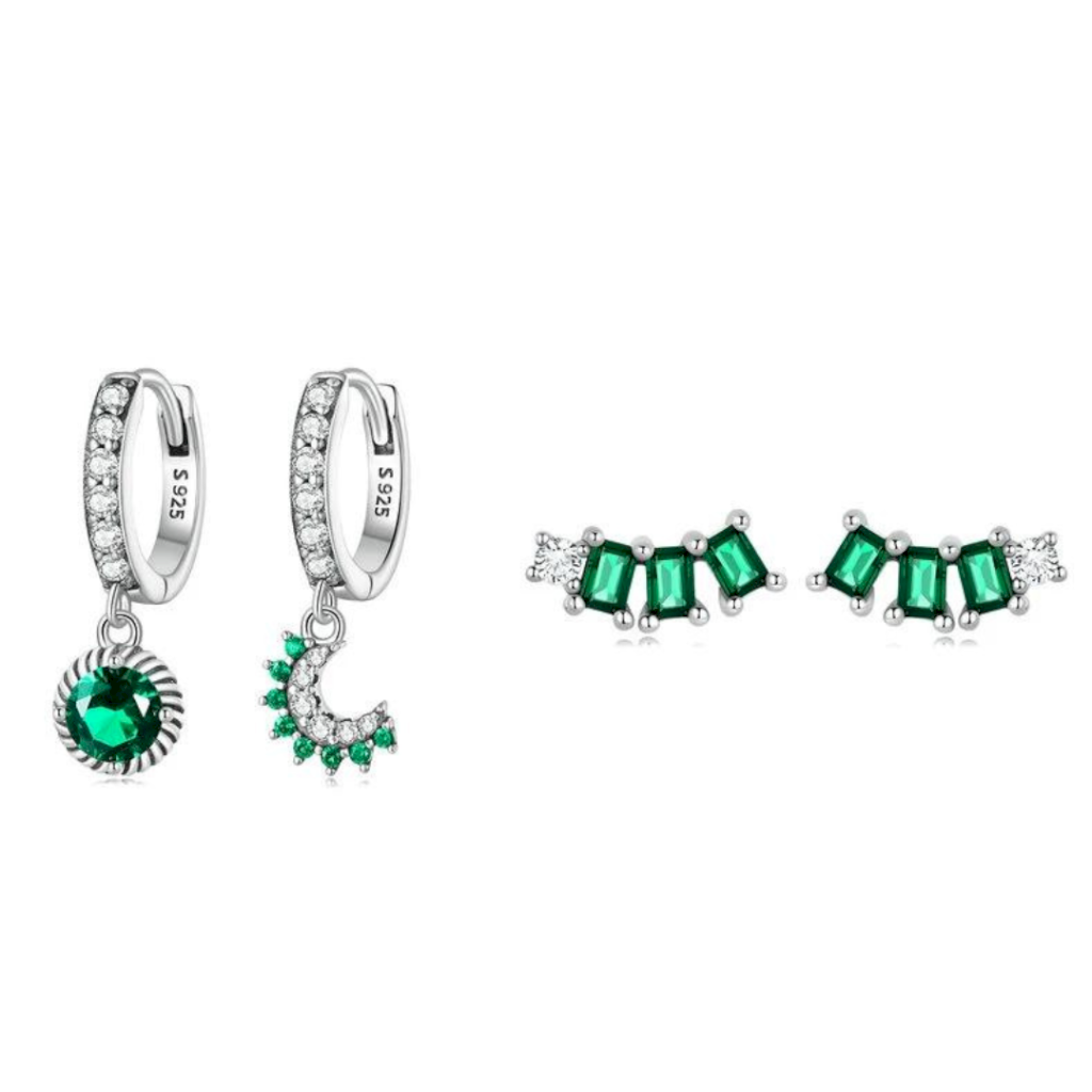 CONJUNTO DE BRINCOS - PRATA 925