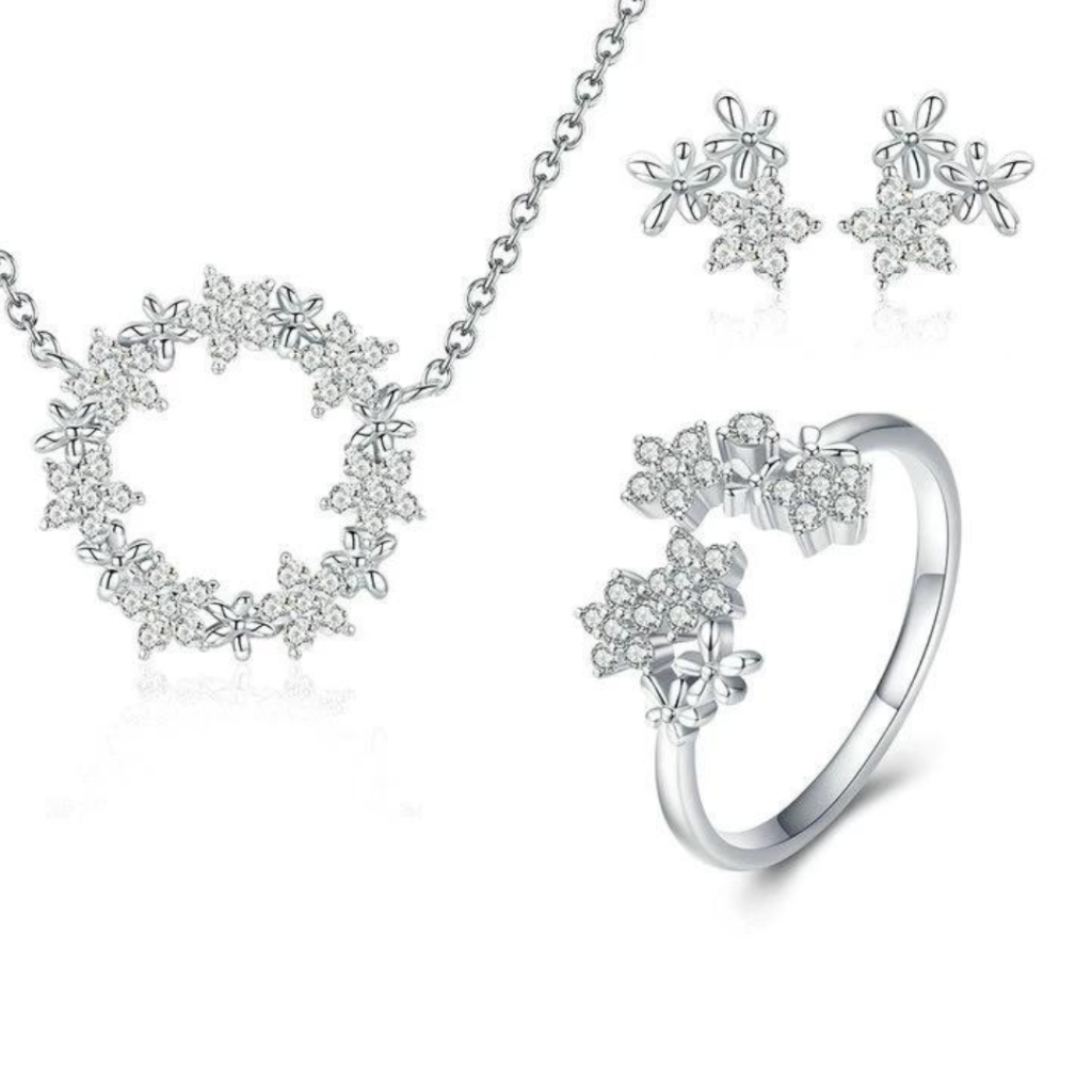 CONJUNTO BRILHANTE - PRATA 925