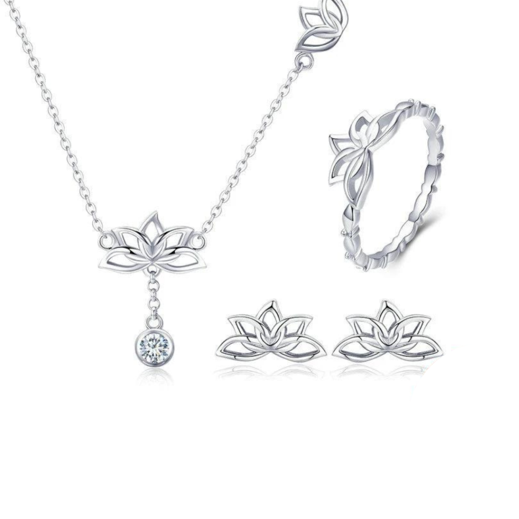 CONJUNTO LÓTUS - PRATA 925