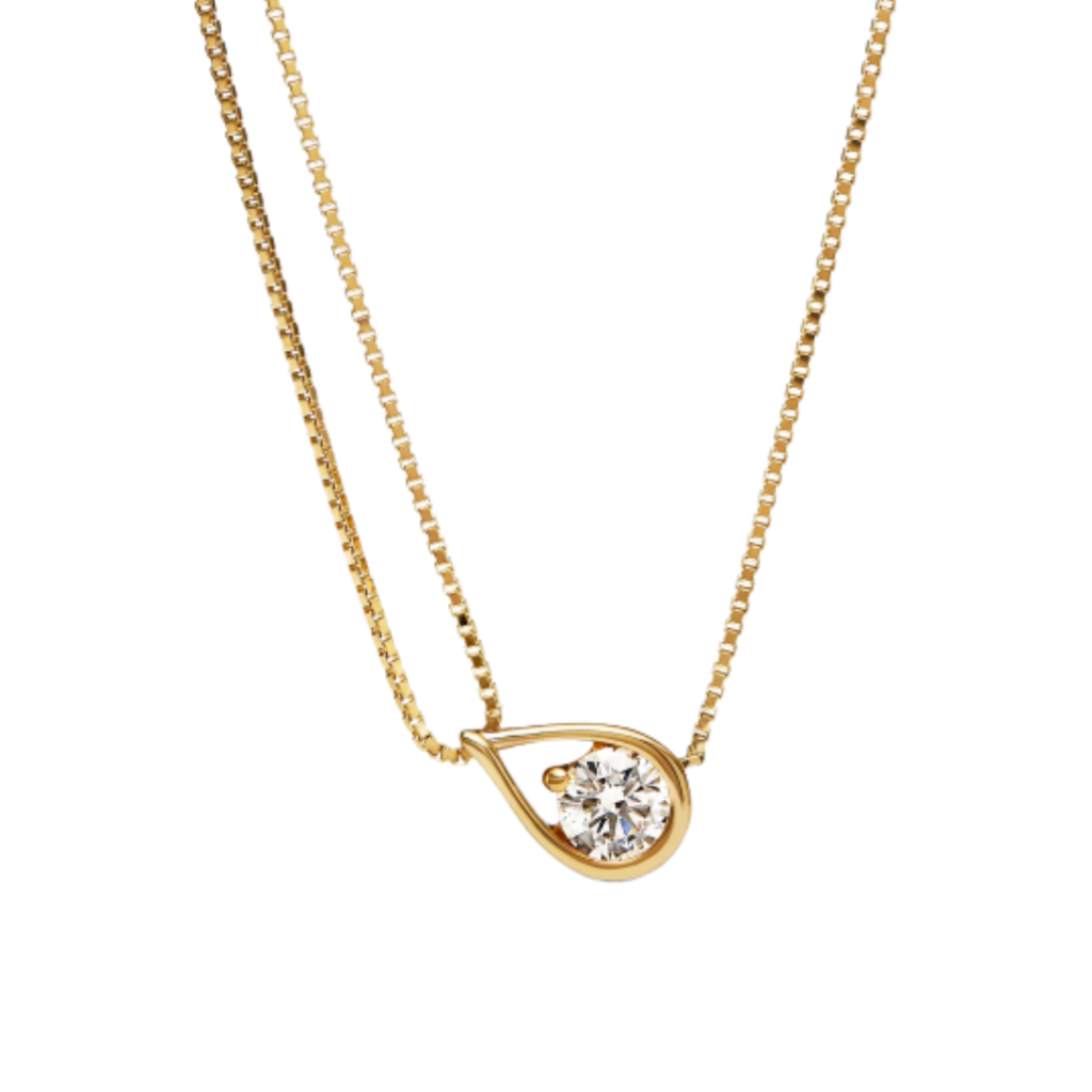 COLAR DUPLA CADEIA PAN - BANHADO A OURO