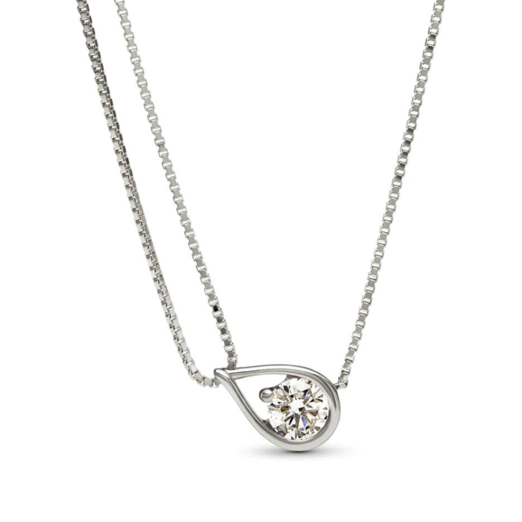 COLAR CADEIA DUPLA ZIRCÔNIA PAN - PRATA 925