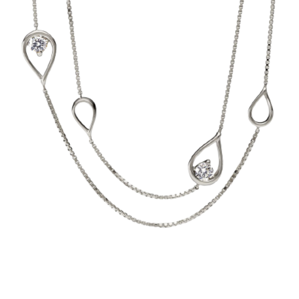 COLAR ZIRCÔNIAS PAN - PRATA 925