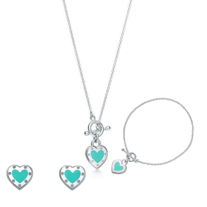 CONJUNTO DE LUXO COM BRINCO - PRATA 925