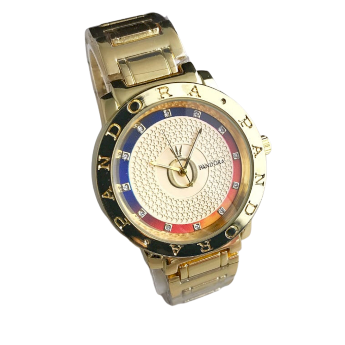 RELÓGIO CORES PAN DOURADO