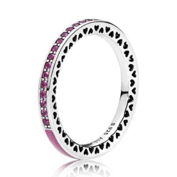 ANEL PAND ROXO RADIANTE - PRATA 925