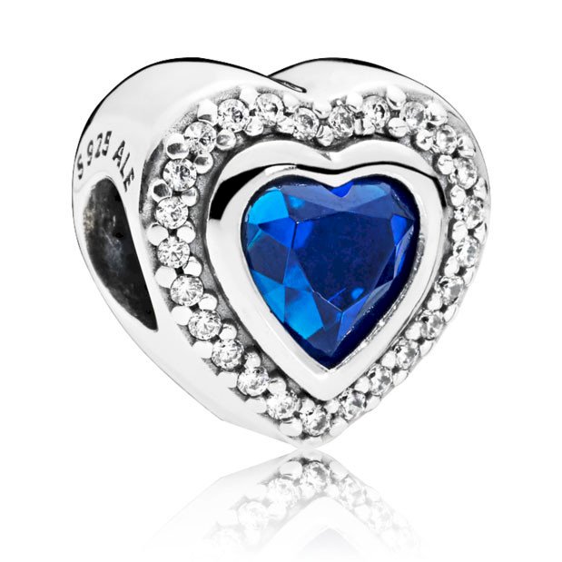 BERLOQUE CORAÇÃO LUXURY SAFIRA PAN - PRATA 925