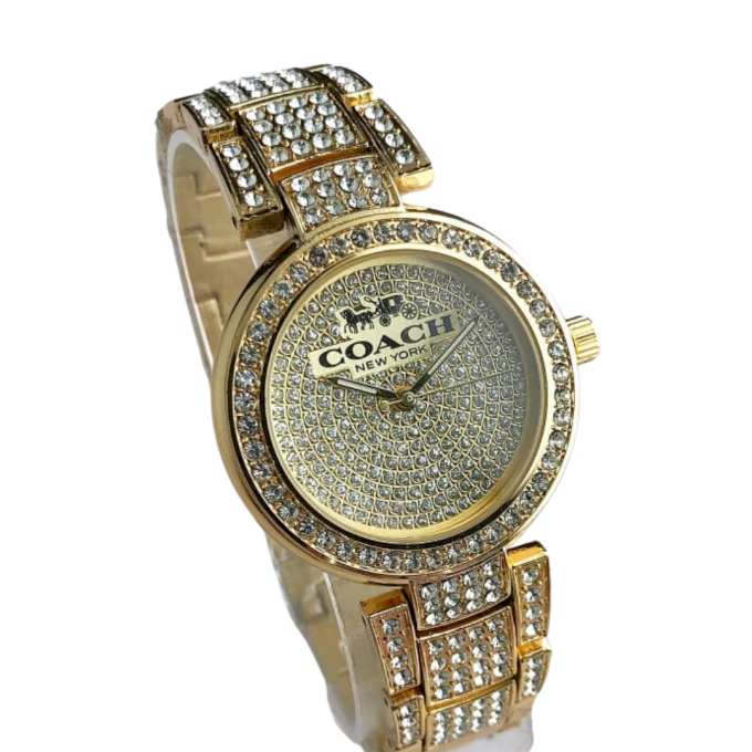 RELÓGIO CRAVEJADO OURO CH