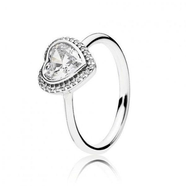 ANEL CORAÇÃO LUXO PAND - PRATA 925