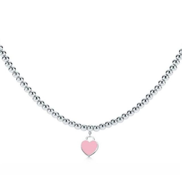 GARGANTILHA DE BOLINHAS PINK - PRATA 925