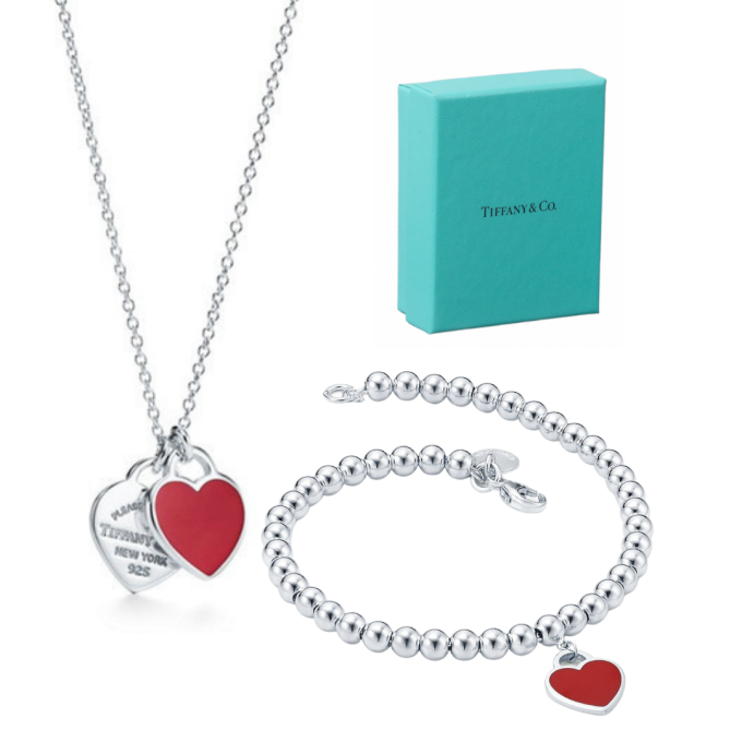 CONJUNTO TIFFA VERMELHO + CAIXA BLUE.