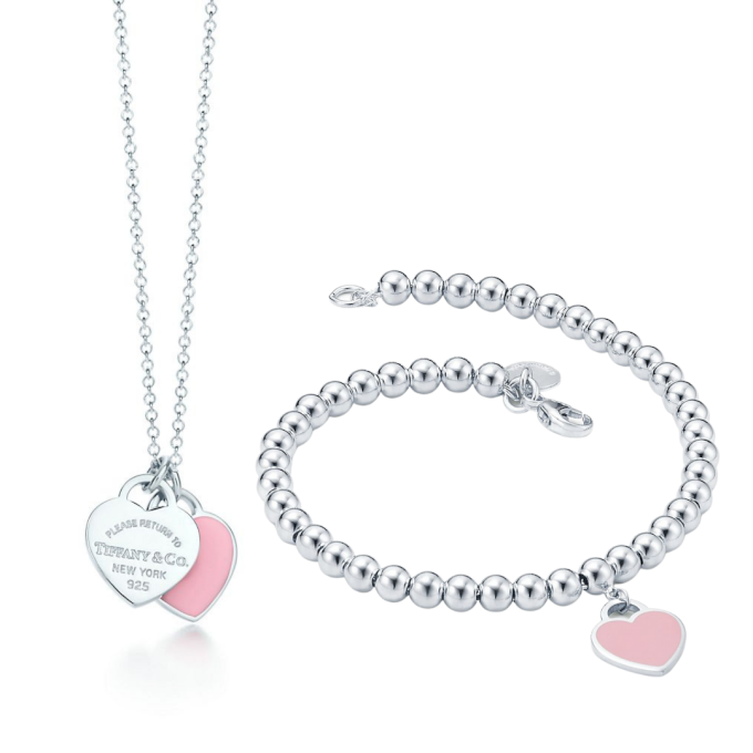 CONJUNTO TIFFA PINK - PRATA 925