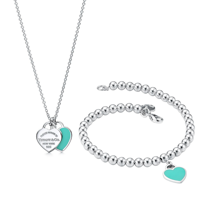 CONJUNTO TIFFA CYAN - PRATA 925
