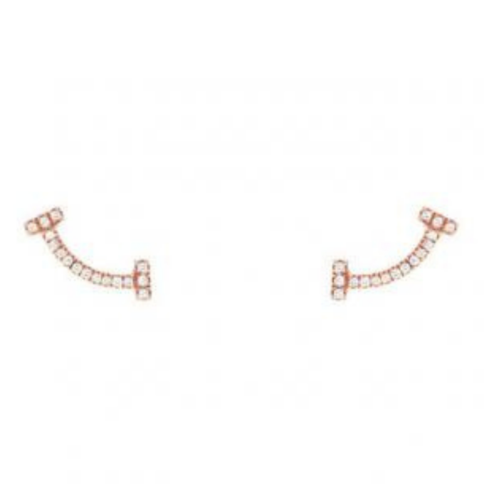 BRINCO TT  TIFFA CRAVEJADO - BANHO A OURO