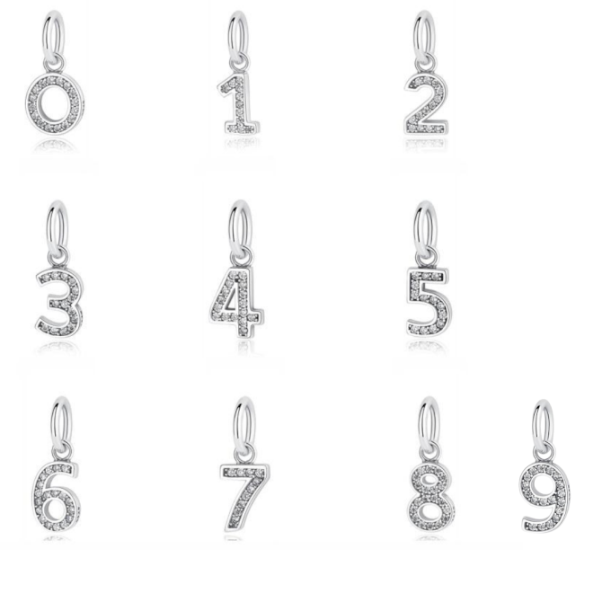 PINGENTES NÚMEROS PAND - PRATA 925