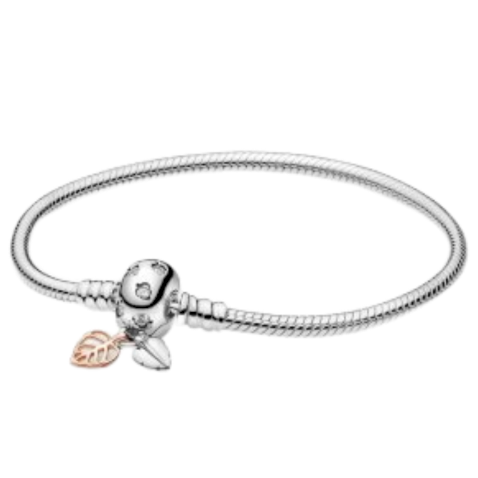 PULSEIRA PAN FOLHAS - PRATA 925