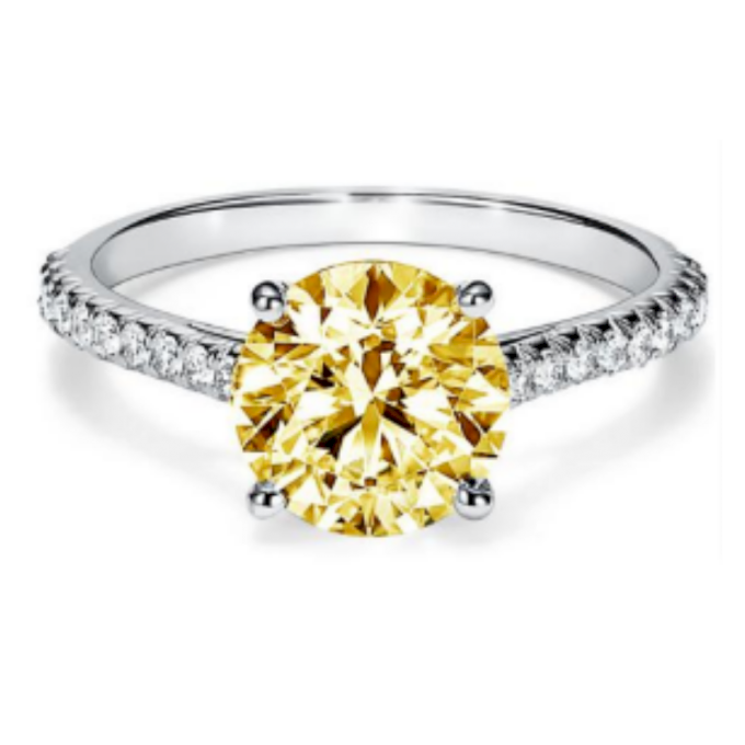 ANEL GEMA DOURADA TIFFA - PRATA 925