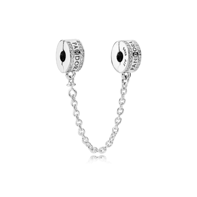 TRAVA DE SEGURANÇA CRAVEJADA PAN - PRATA 925