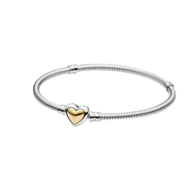 PULSEIRA CORAÇÃO DE OURO PAN - PRATA 925