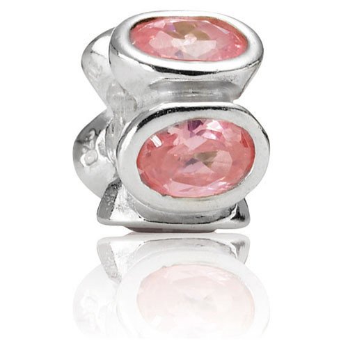 BERLOQUE BEAD PINK STONES - PRATA 925