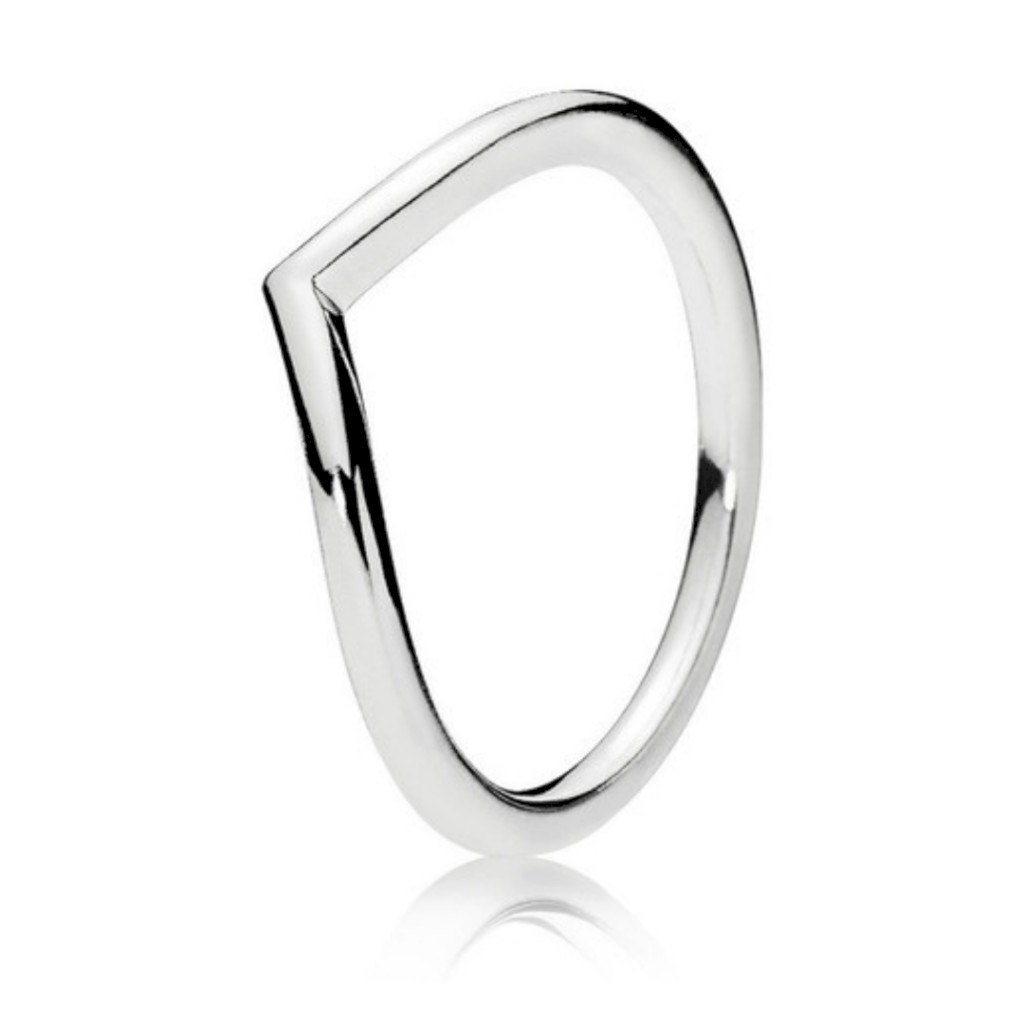 ANEL V LISO PAN - PRATA 925