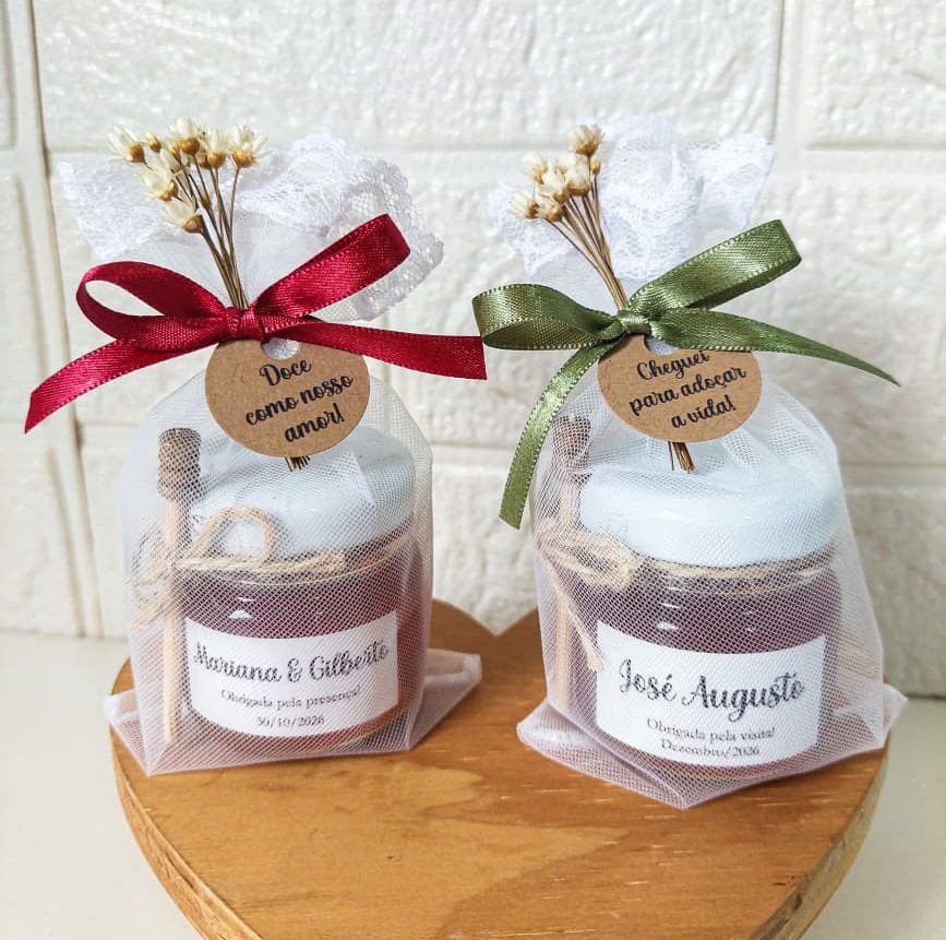 Pote de mel na organza