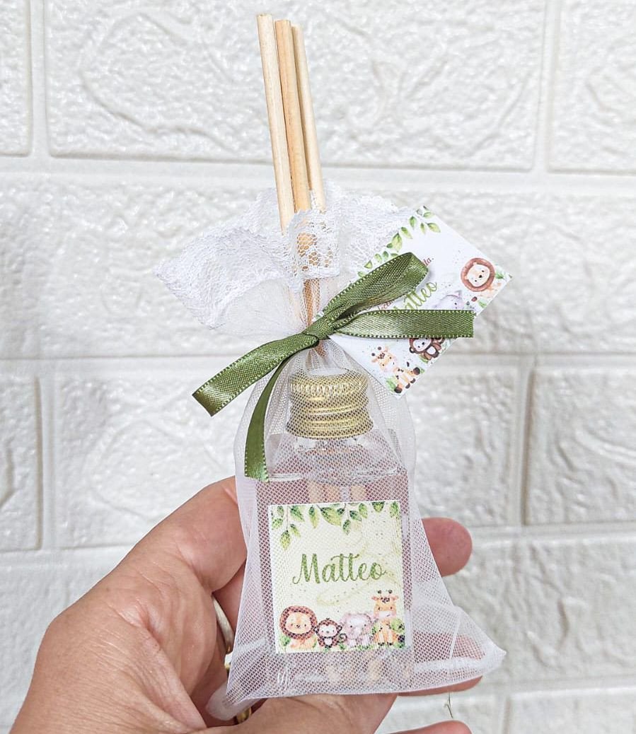 Aromatizador de Vidro 30ml na organza com renda