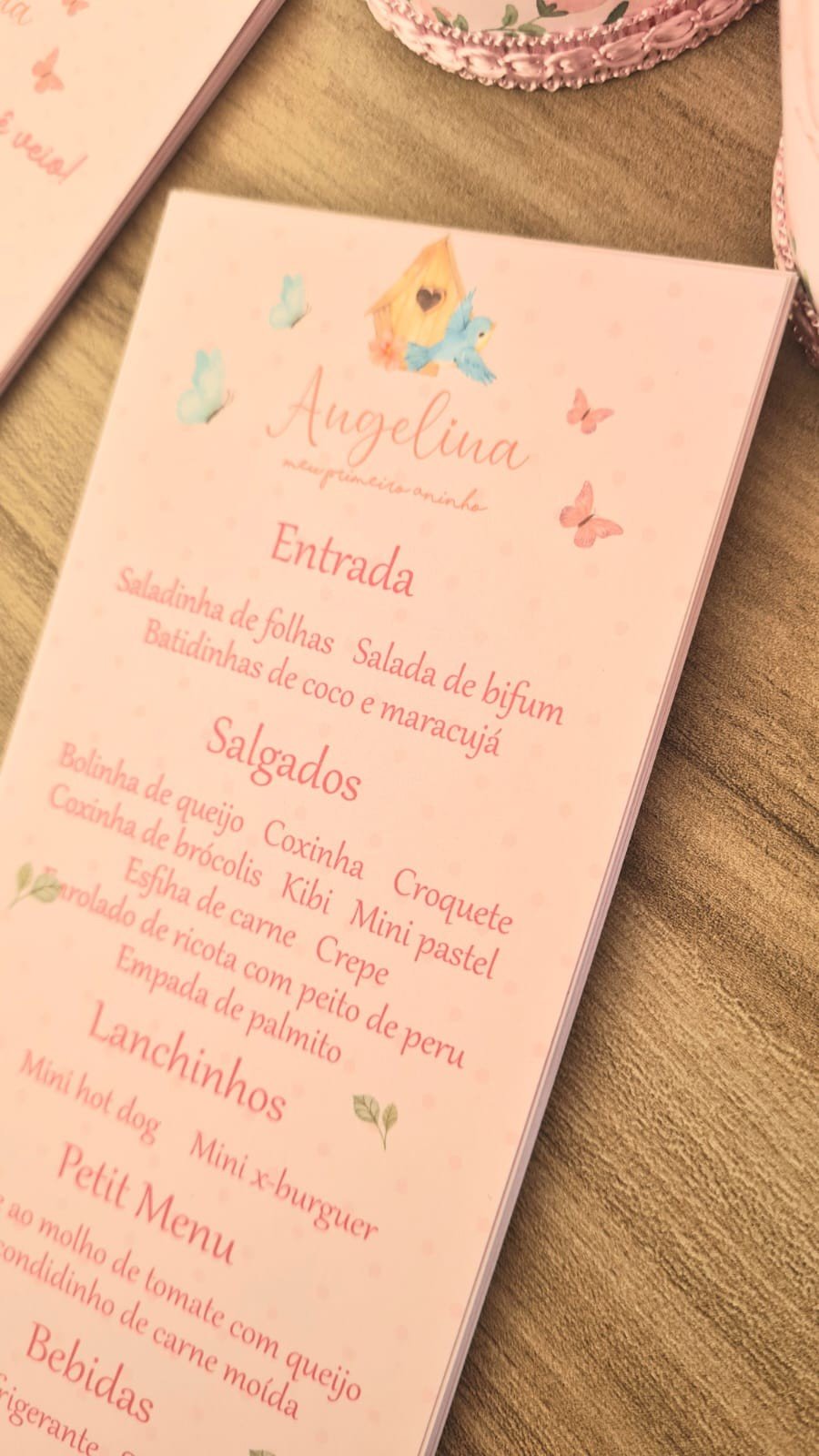 KIT CARDÁPIO 01 FOLHA  + BRINDE CARTÃO BOAS VINDAS