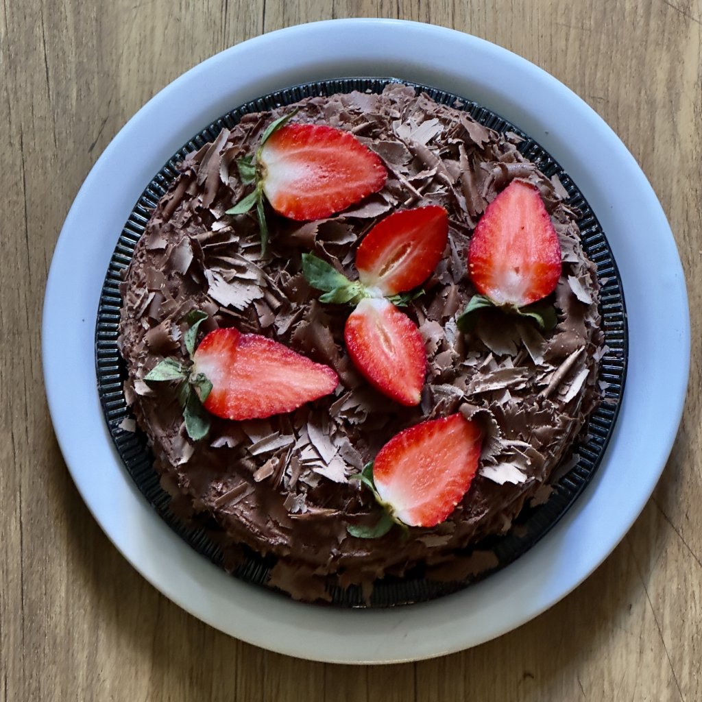 Torta de chocolate/morango Diet