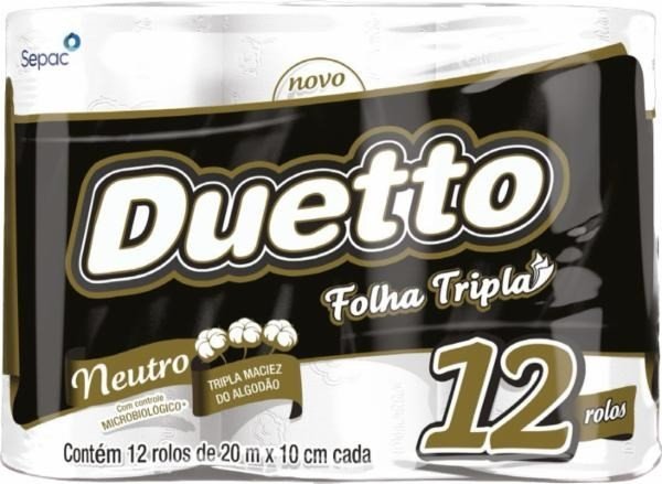 PAPEL H DUETTO C/12 FL TRIPLA NEUTRO