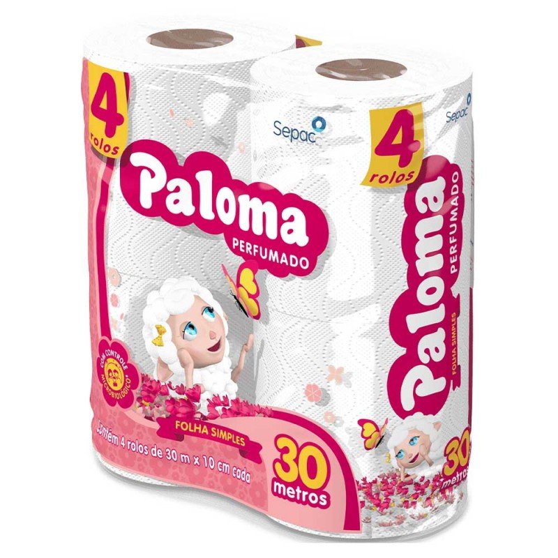 PAPEL H PALOMA C/4 PERFUMADO 30M