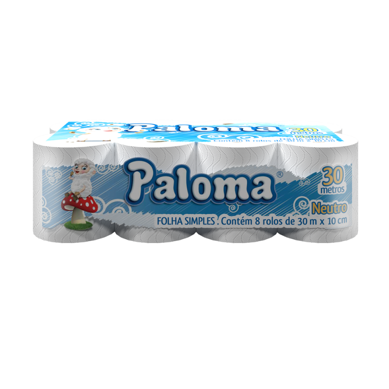 PAPEL H PALOMA C/8 NEUTRO 30M
